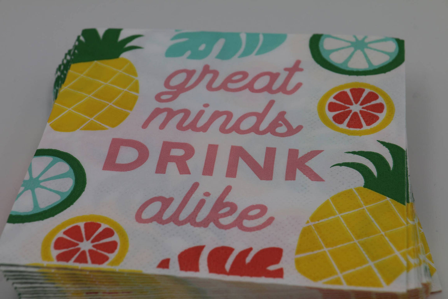Great Minds Drink Alike Cocktail Napkins