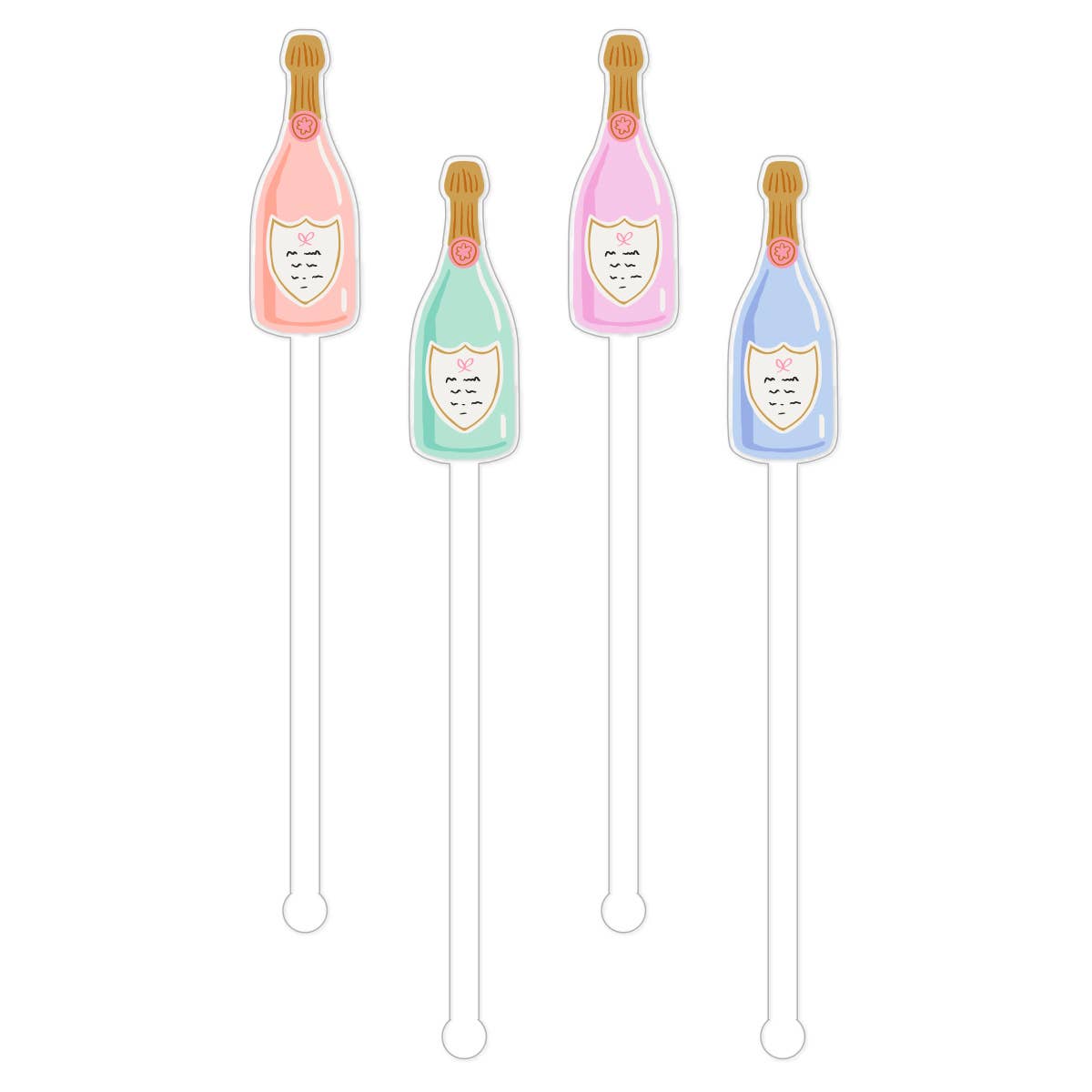 Stir Sticks Set | Champagne Bottle
