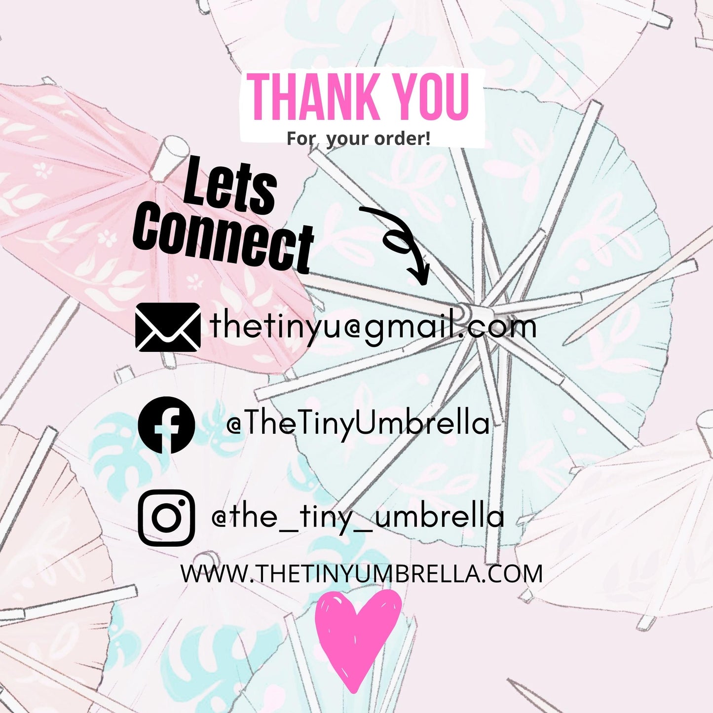 Happy Valentine's Day Cocktail Umbrella