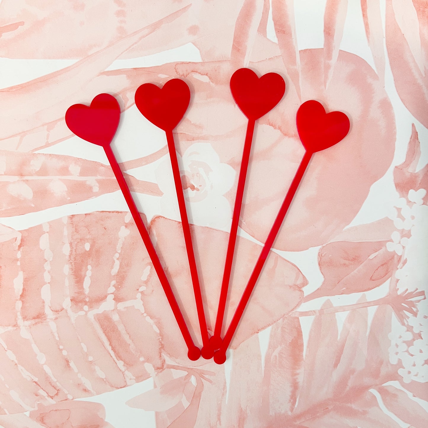 Heart Stir Stick Set of 4