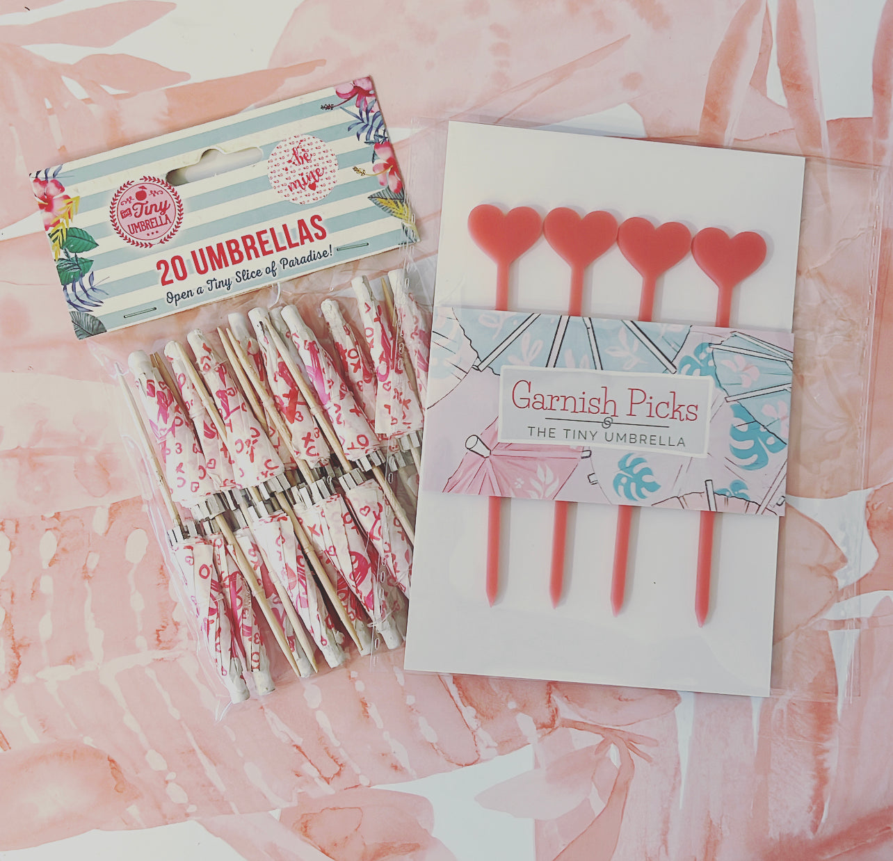 Heart Garnish Pick Set of 4