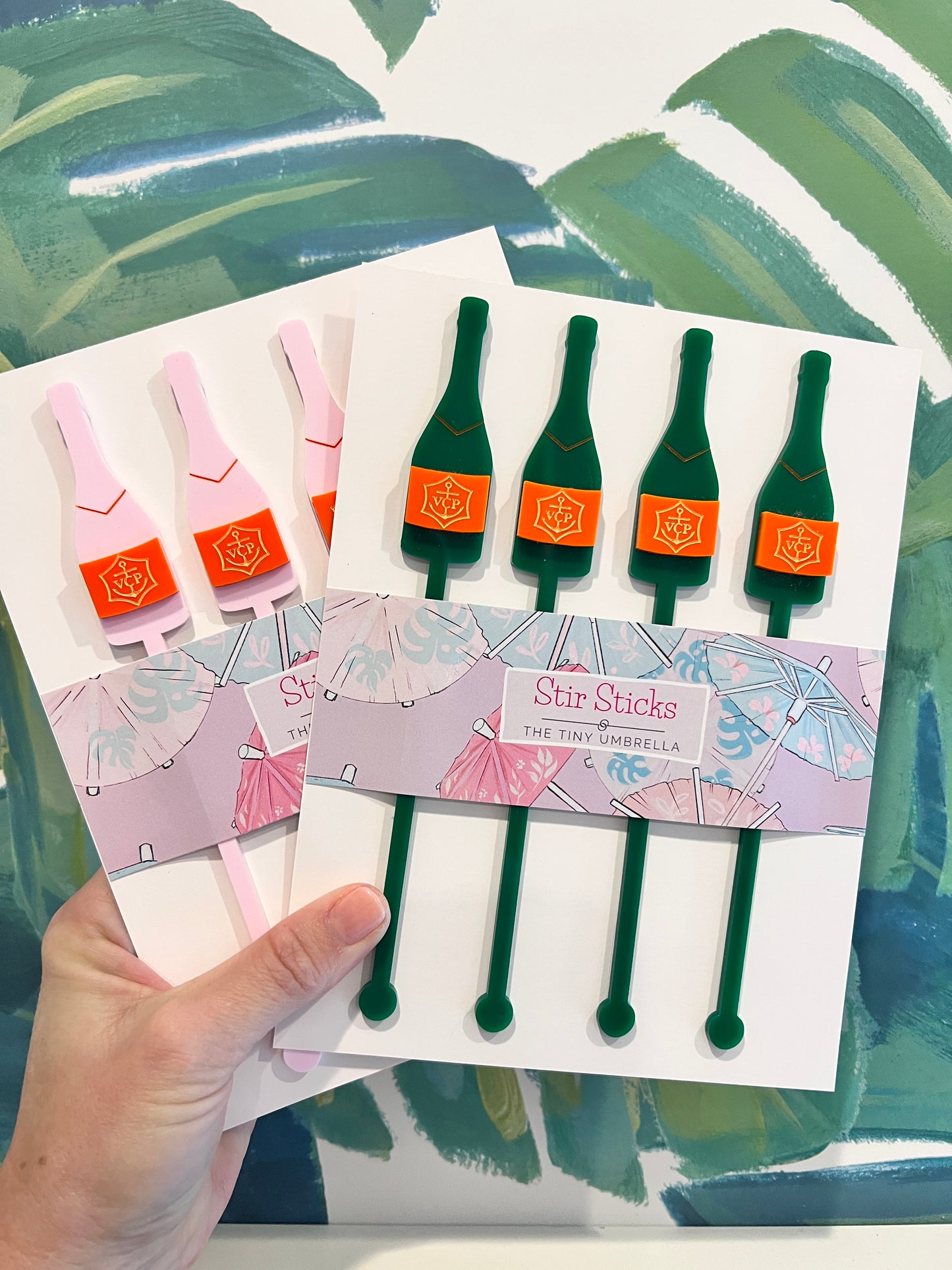 Champagne Bottle Stir Stick Set of 4