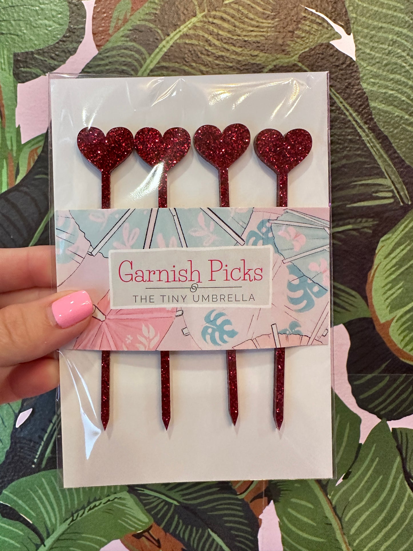 Heart Garnish Pick Set of 4