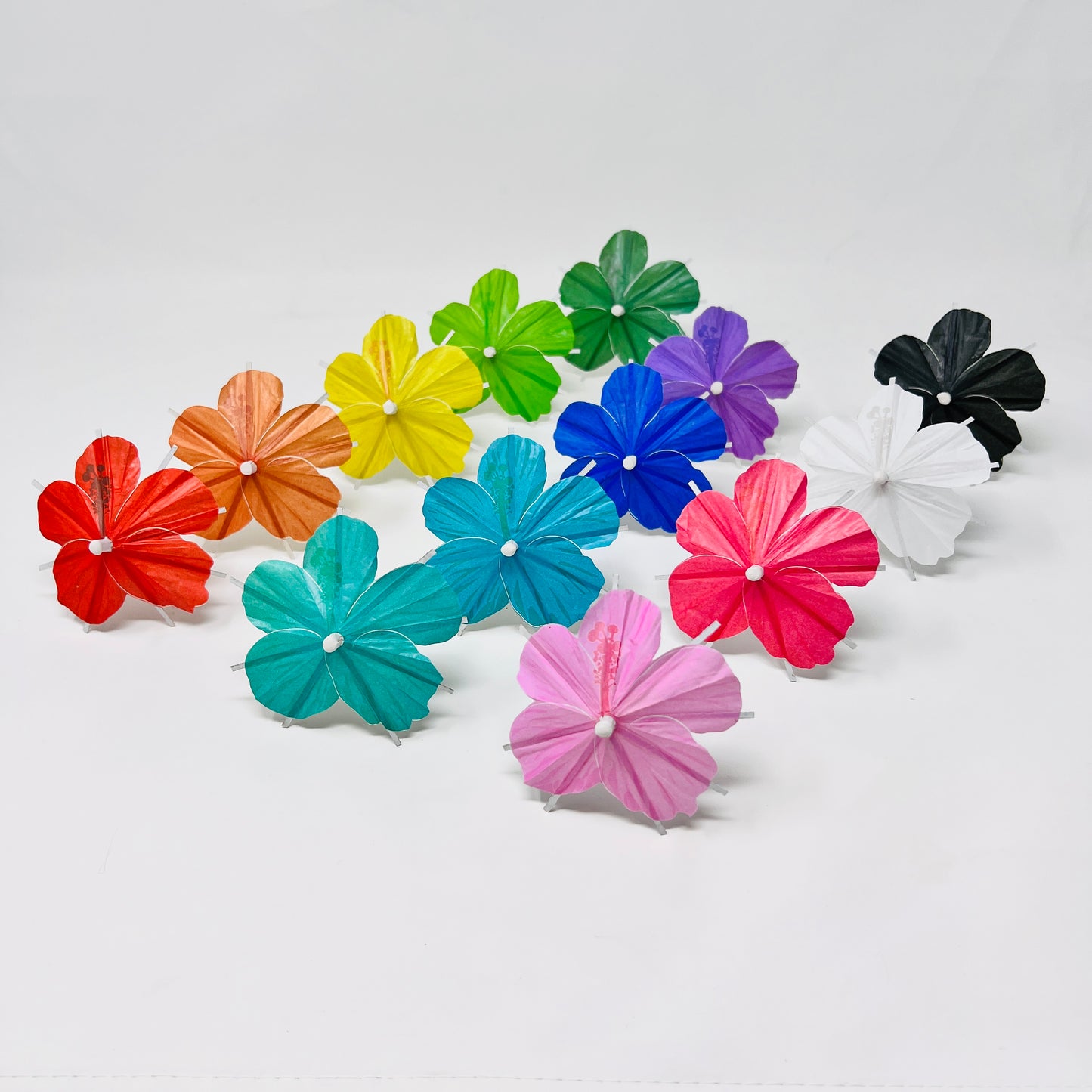 Aruba Blue Hibiscus flower Cocktail Umbrella