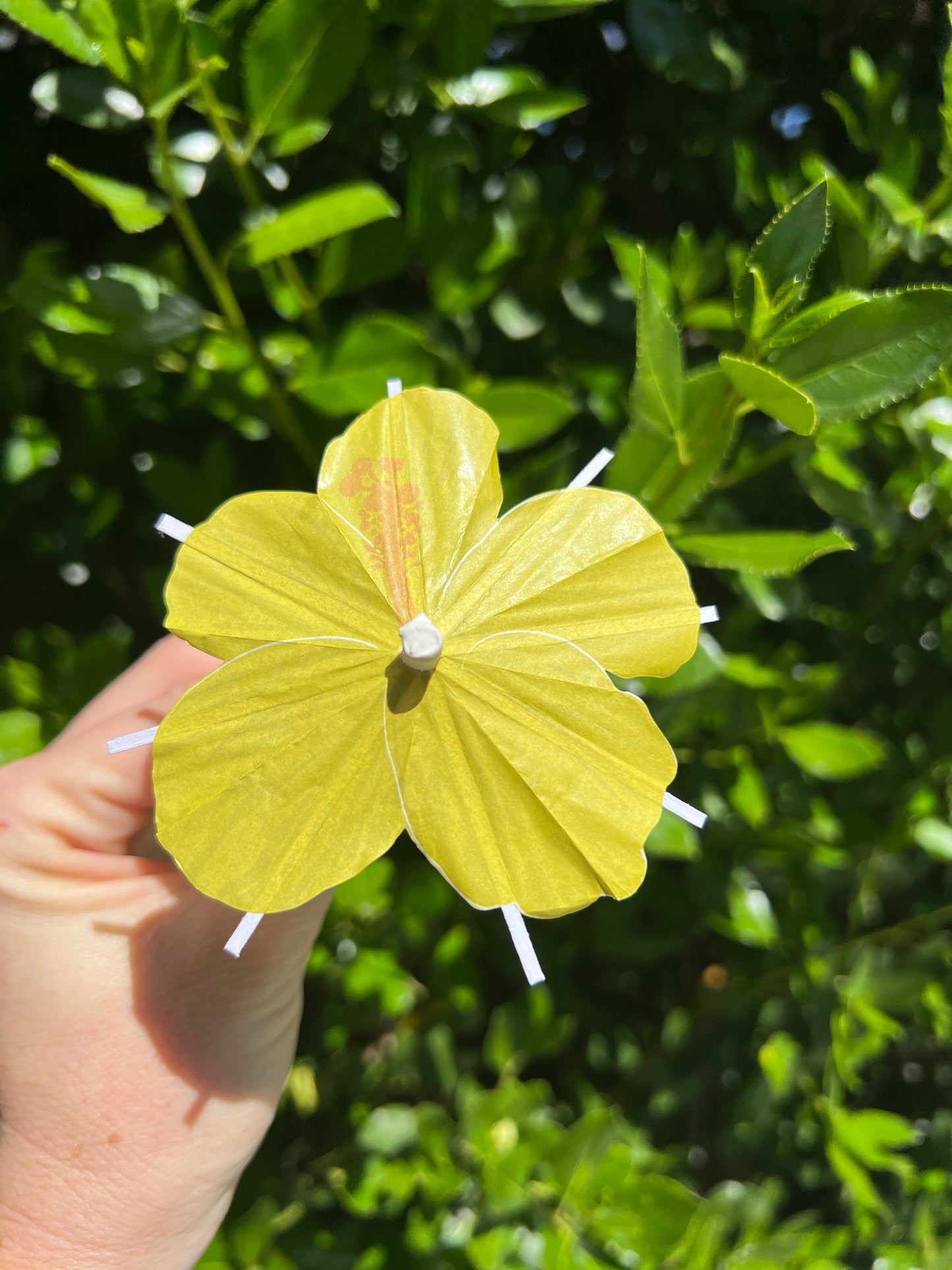 Margarita Yellow Hibiscus flower Cocktail Umbrella
