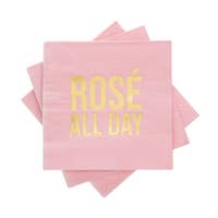 Rosé All Day Cocktail Napkin by Cakewalk - The Tiny Umbrella