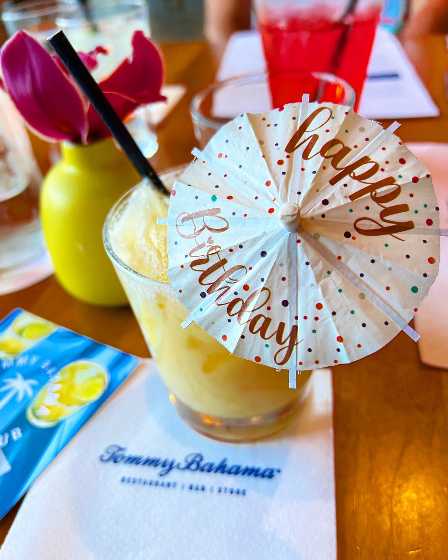 Birthday Dots Cocktail Umbrella