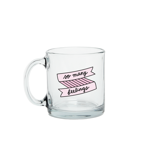 So Many Feelings Glass Mug