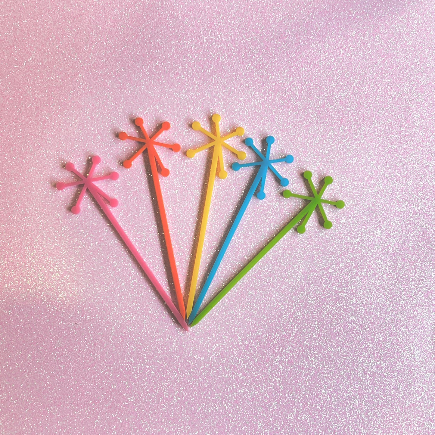 Starburst Midcentury Garnish Pick Set of 4