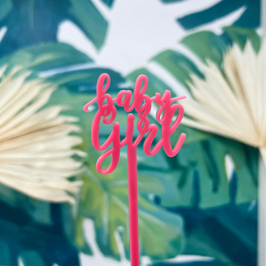 Baby Girl Stir Stick Set of 4