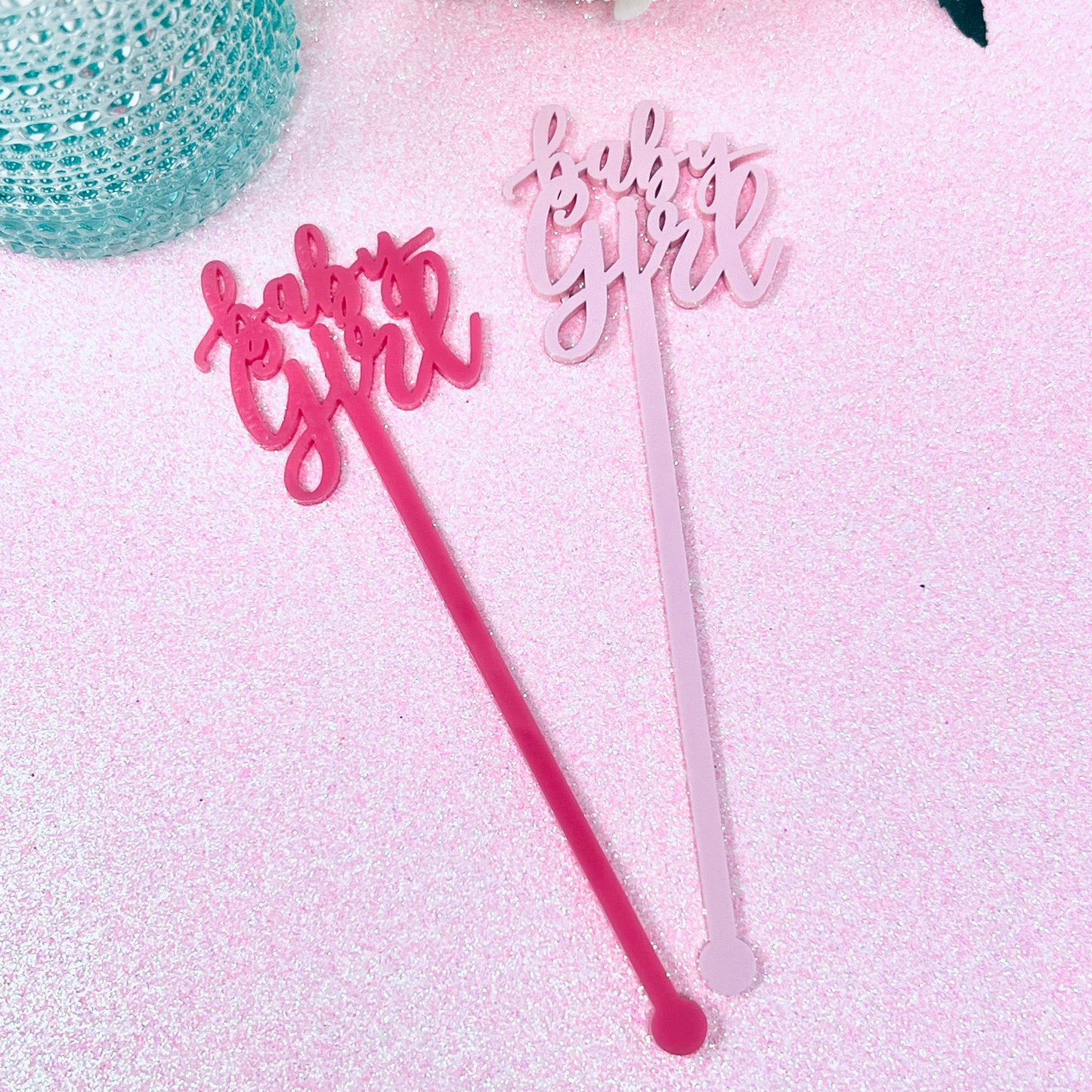 Baby Girl Stir Stick Set of 4