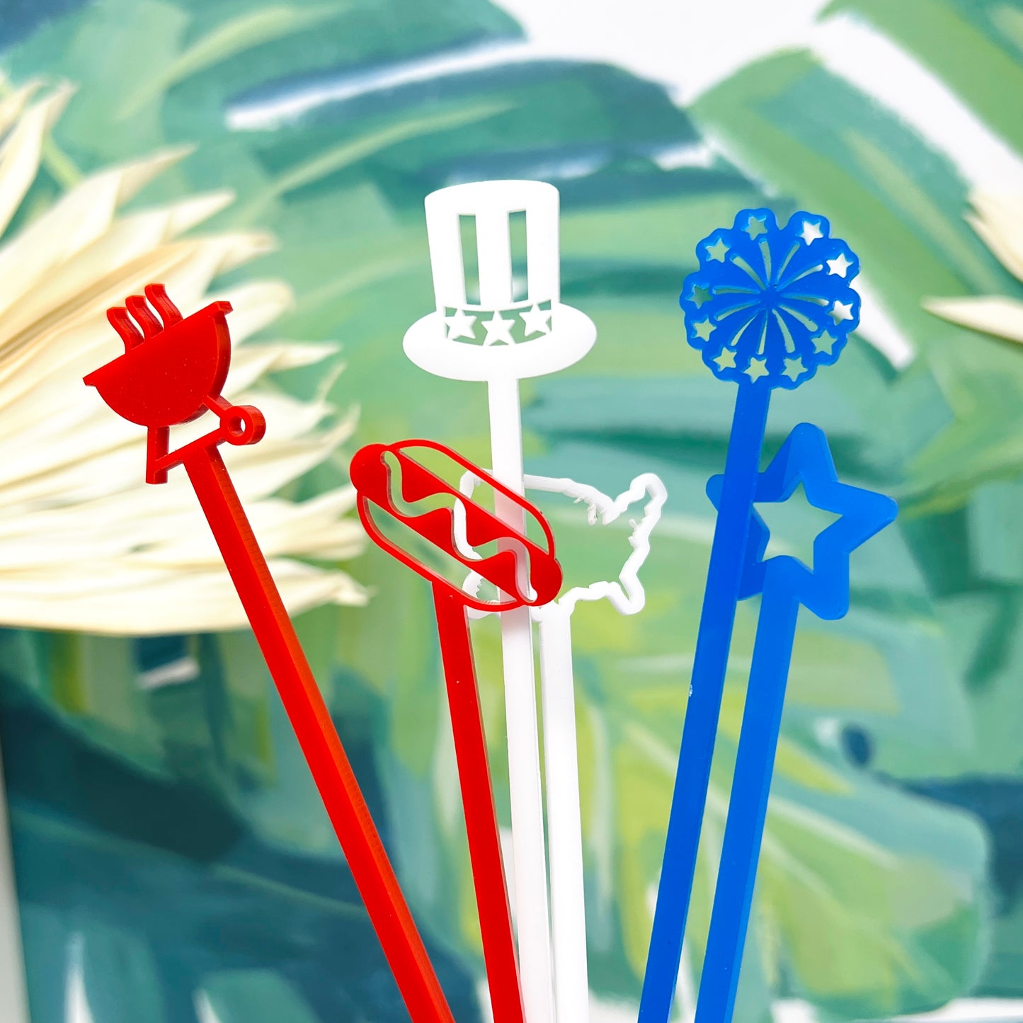 Summer BBQ Stir Stick set of 6