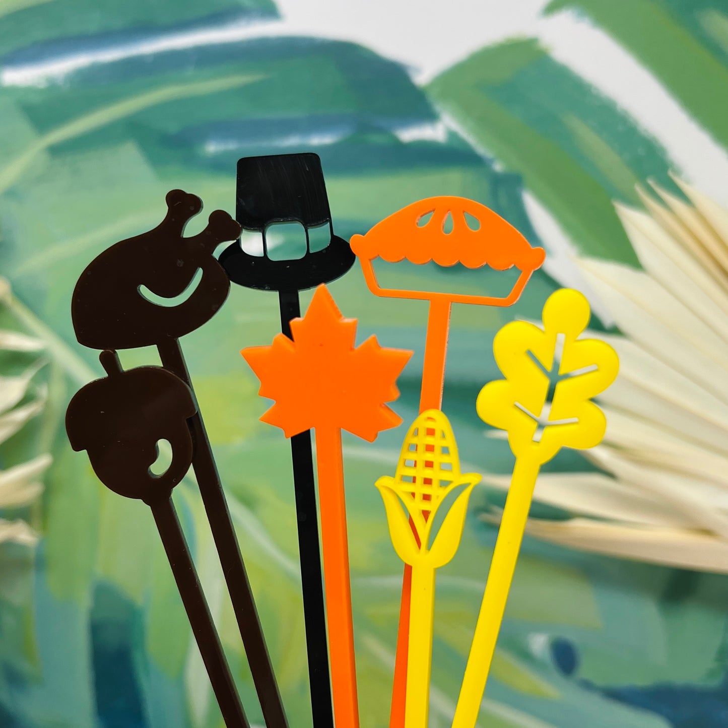 Thanksgiving Stir Stick Set of 8