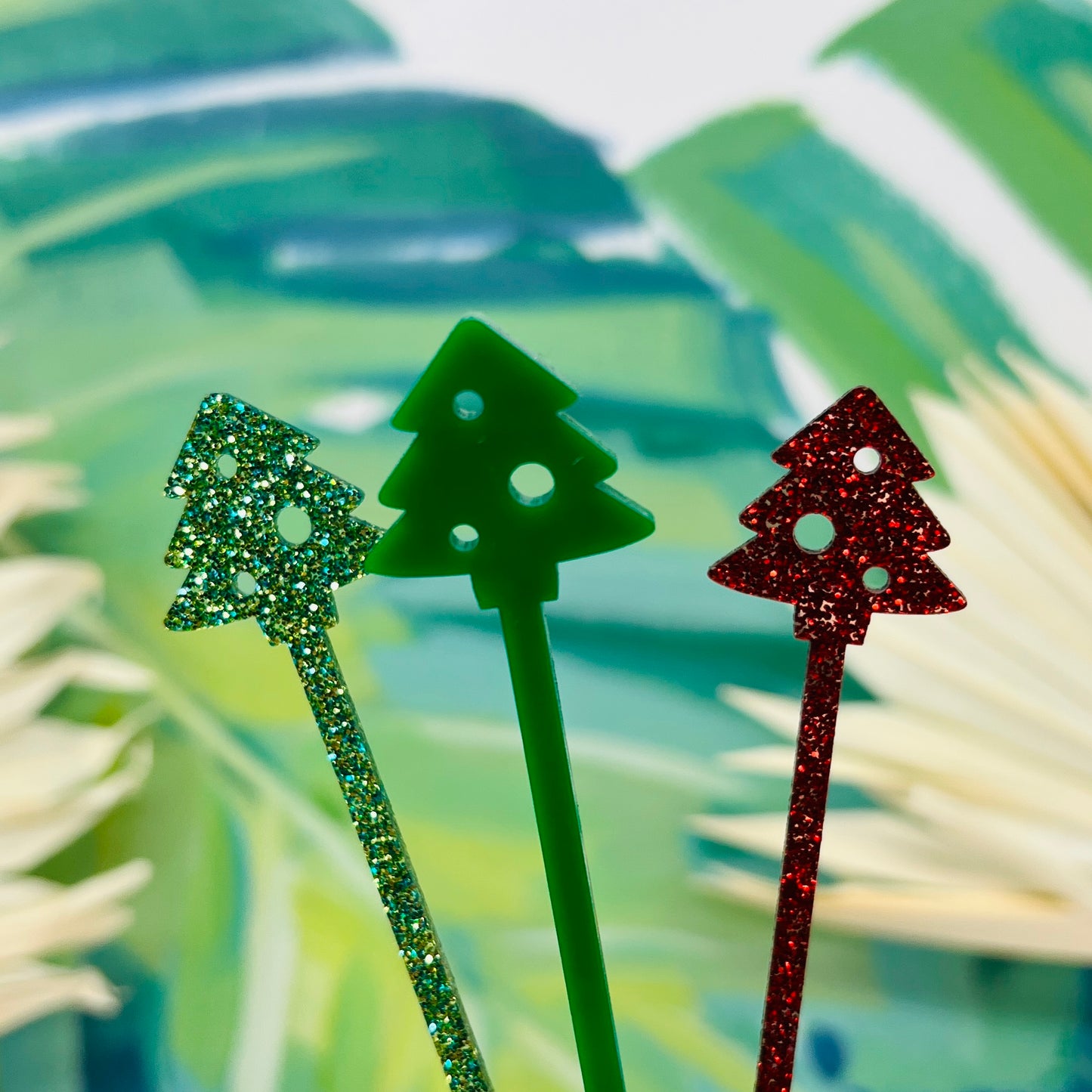 Christmas Tree Stir Stick Set of 4