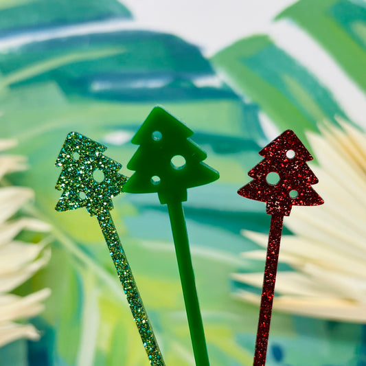 Christmas Tree Stir Stick Set of 4