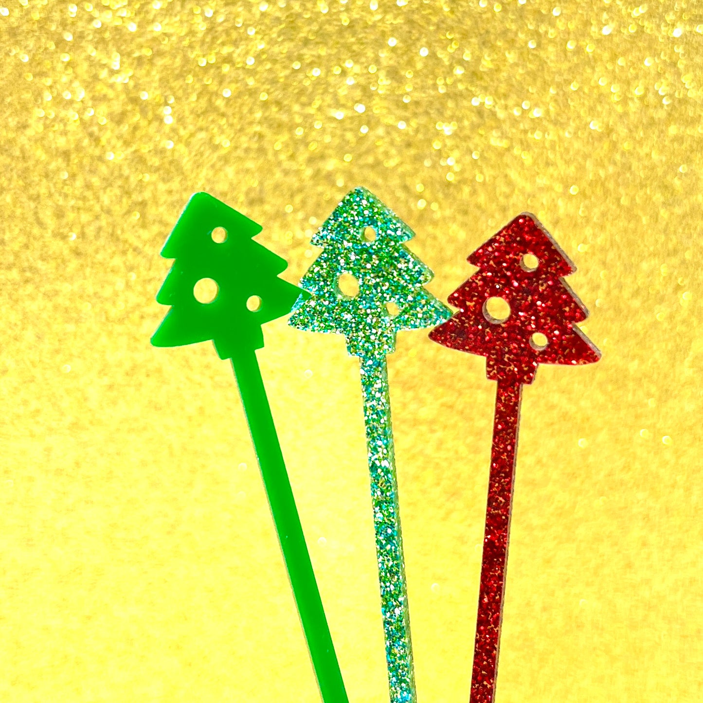 Christmas Tree Stir Stick Set of 4
