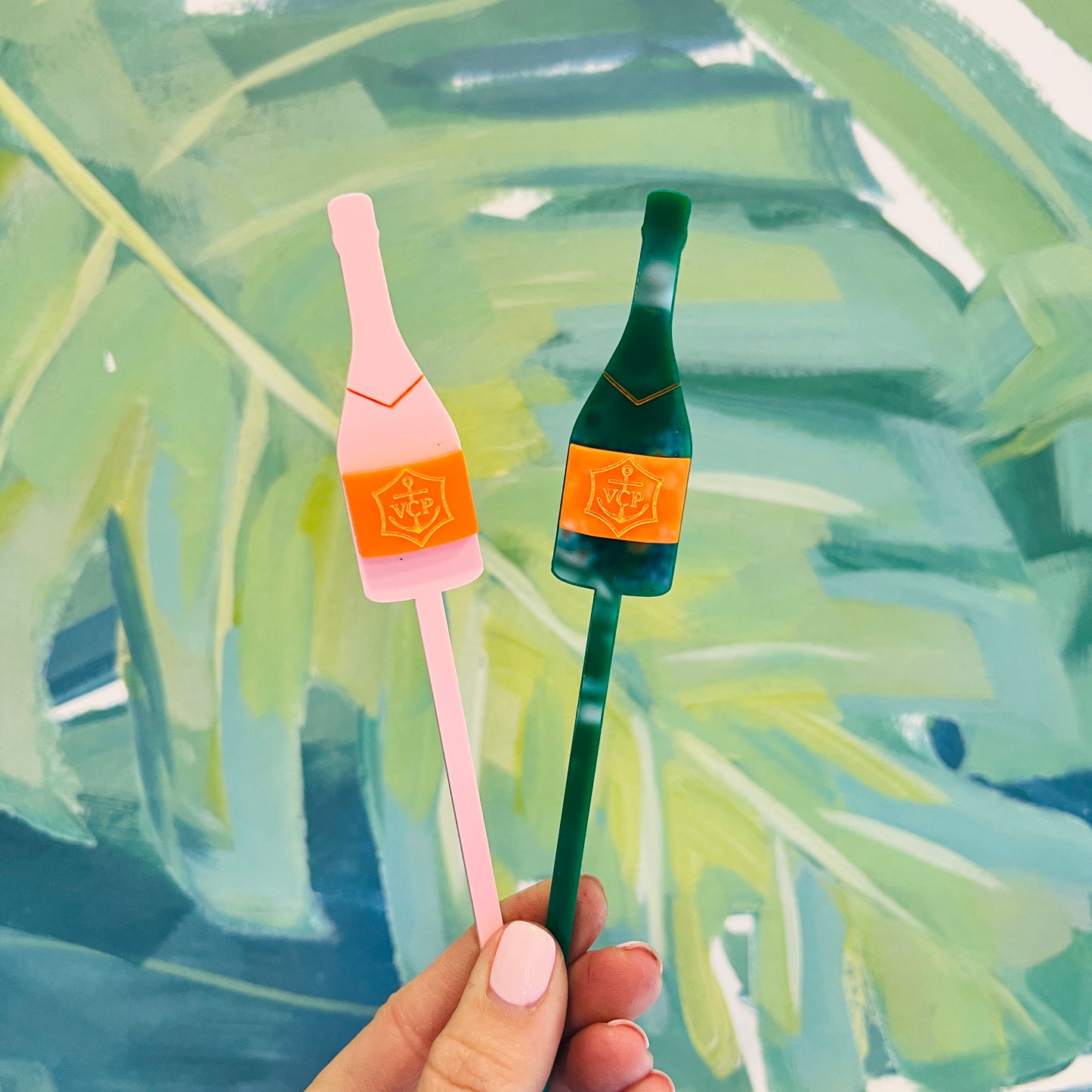 Champagne Bottle Stir Stick Set of 4
