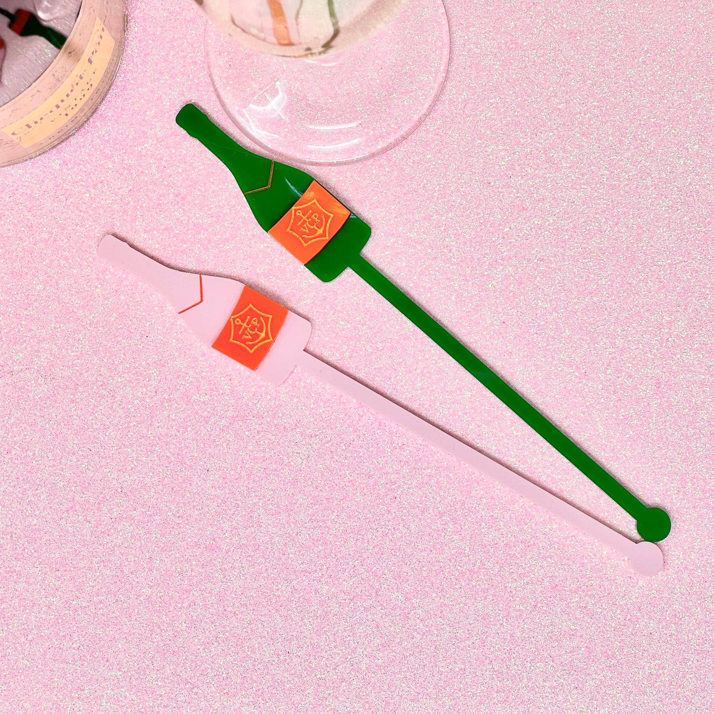 Champagne Bottle Stir Stick Set of 4