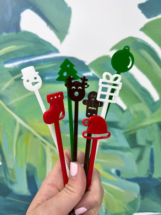 Christmas Stir Stick Set of 8