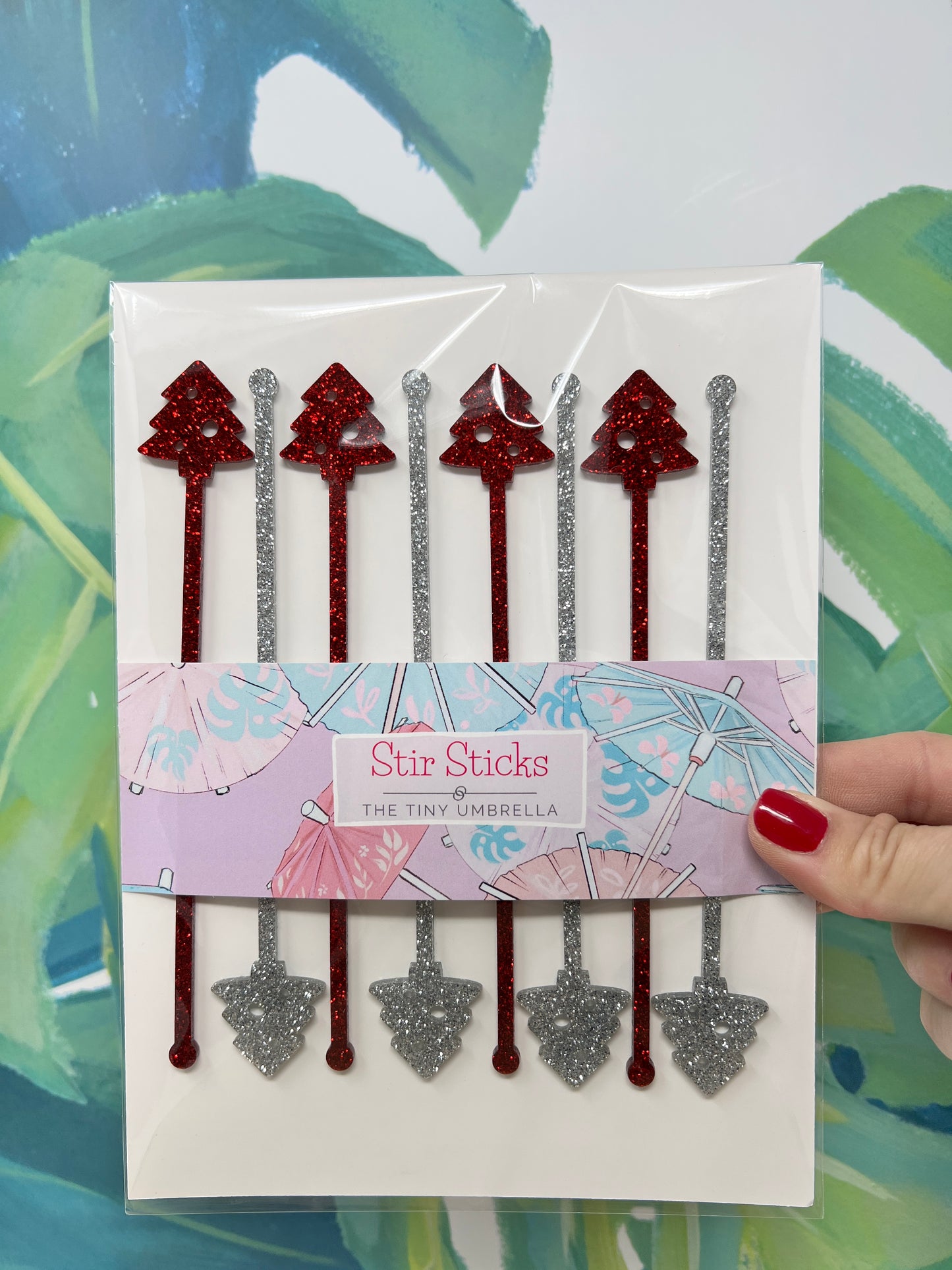 Christmas Tree Stir Stick Set of 4