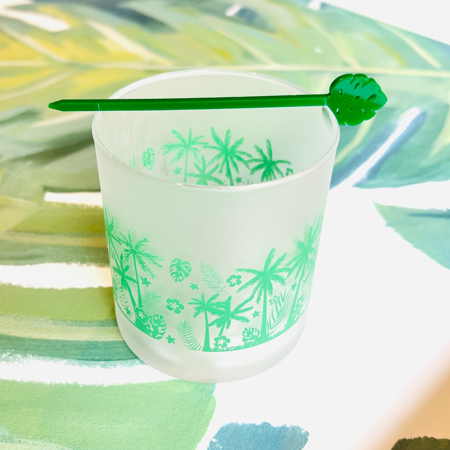 Monstera Garnish Pick Set of 4