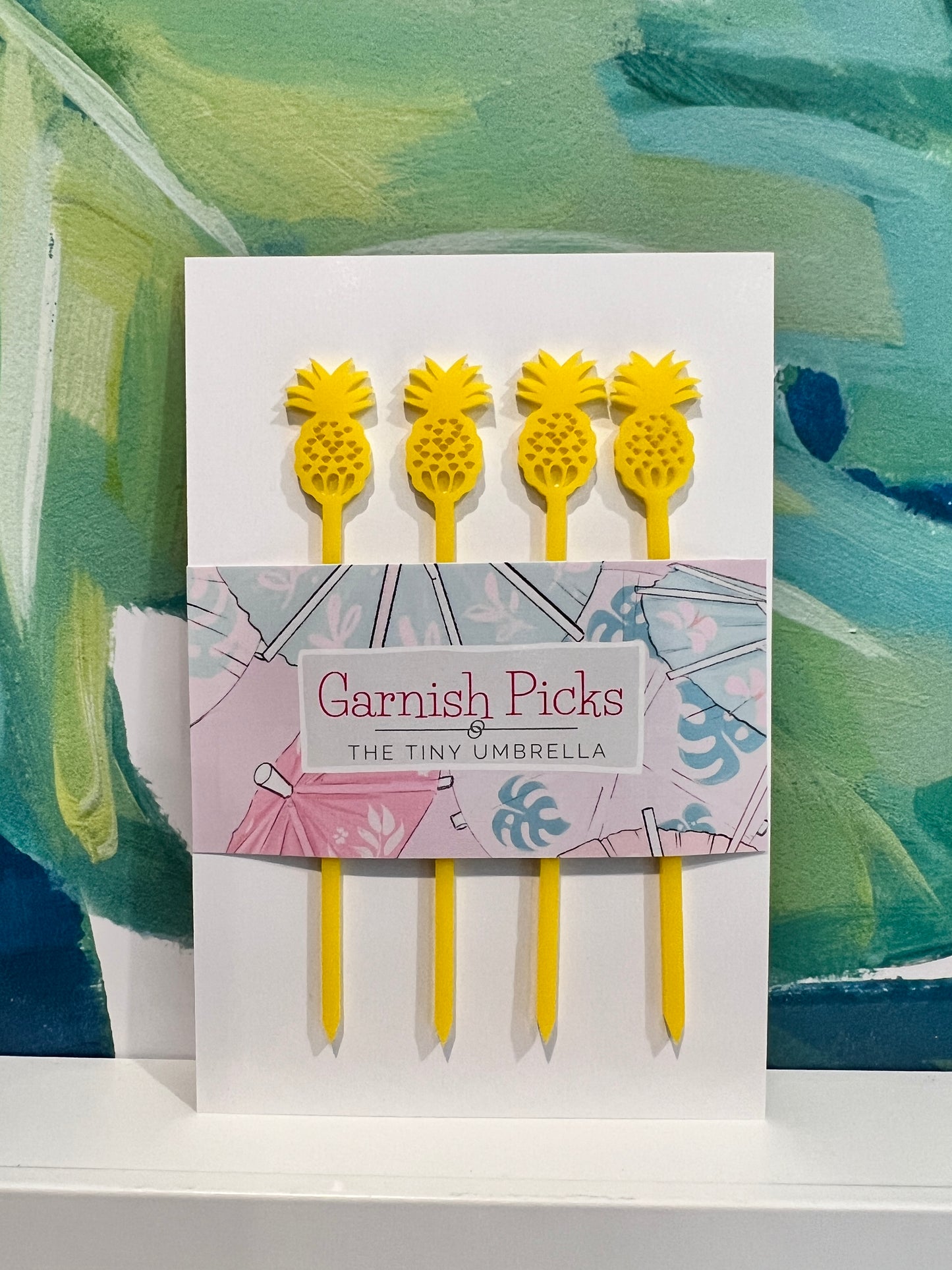 Pineapple Garnish Pick Set of 4