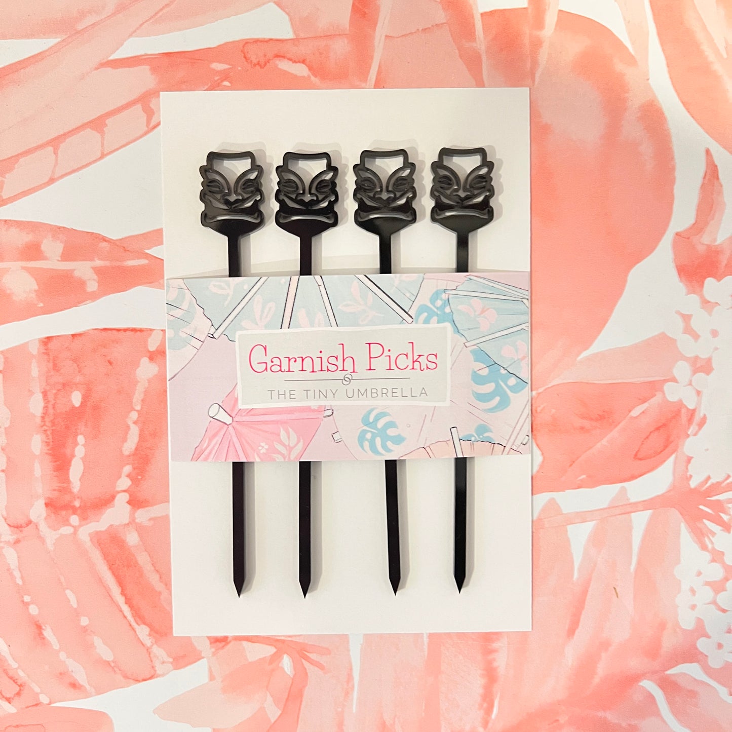 Grumpy Tiki Garnish Pick Set of 4