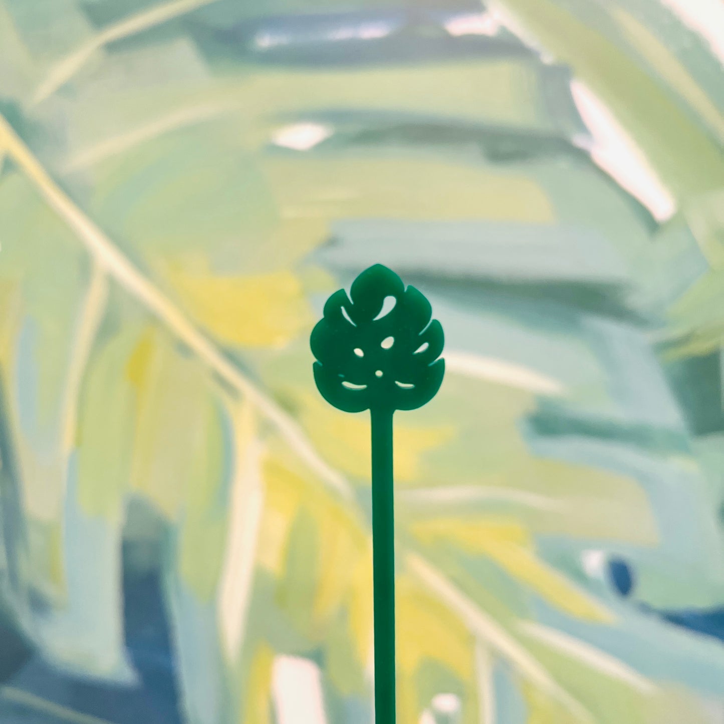 Monstera Garnish Pick Set of 4