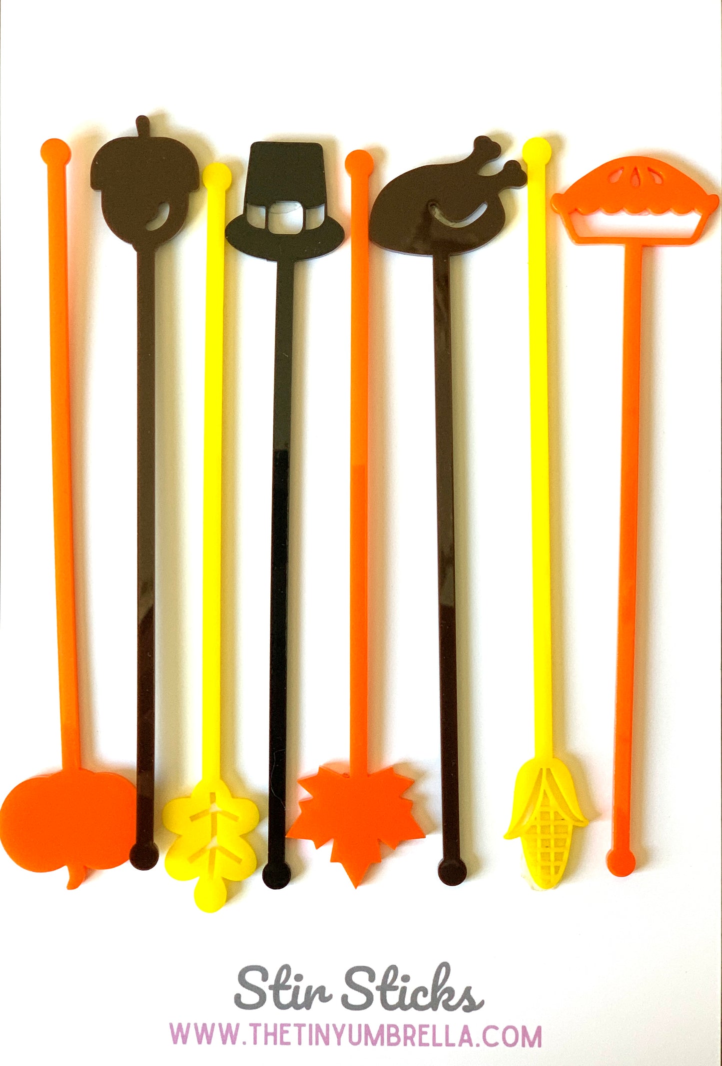 Thanksgiving Stir Stick Set of 8