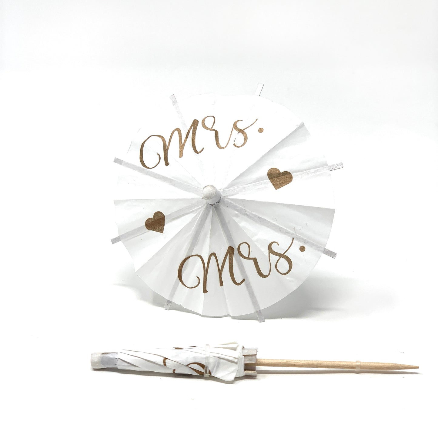 Mrs. & Mrs. Cocktail Umbrella