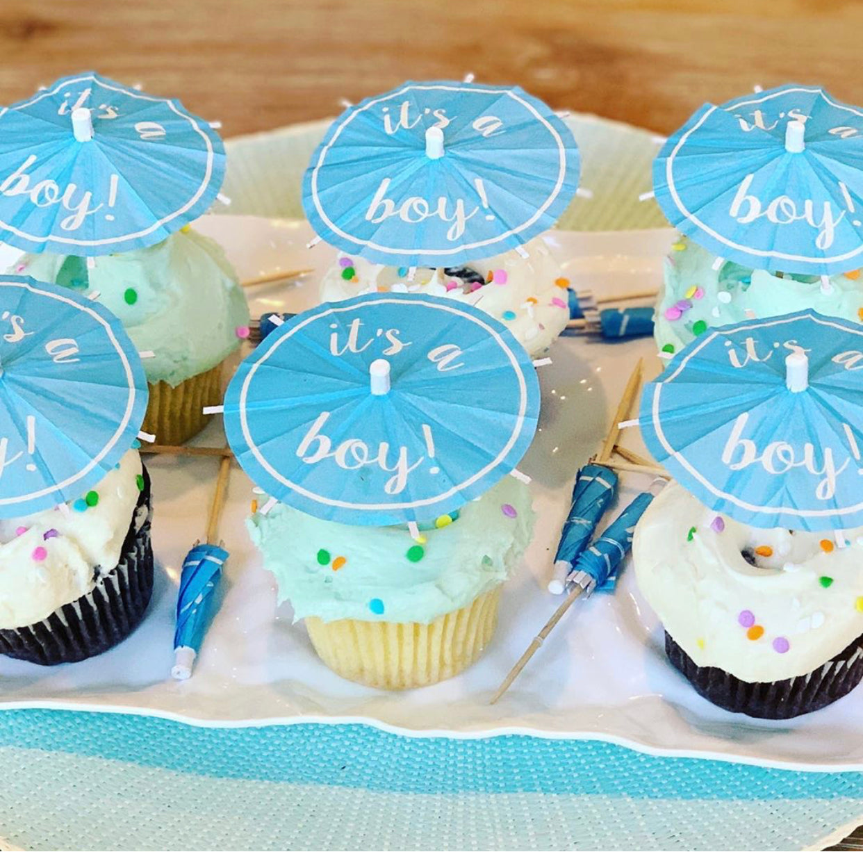 It's A Boy! Cocktail Umbrella - The Tiny Umbrella