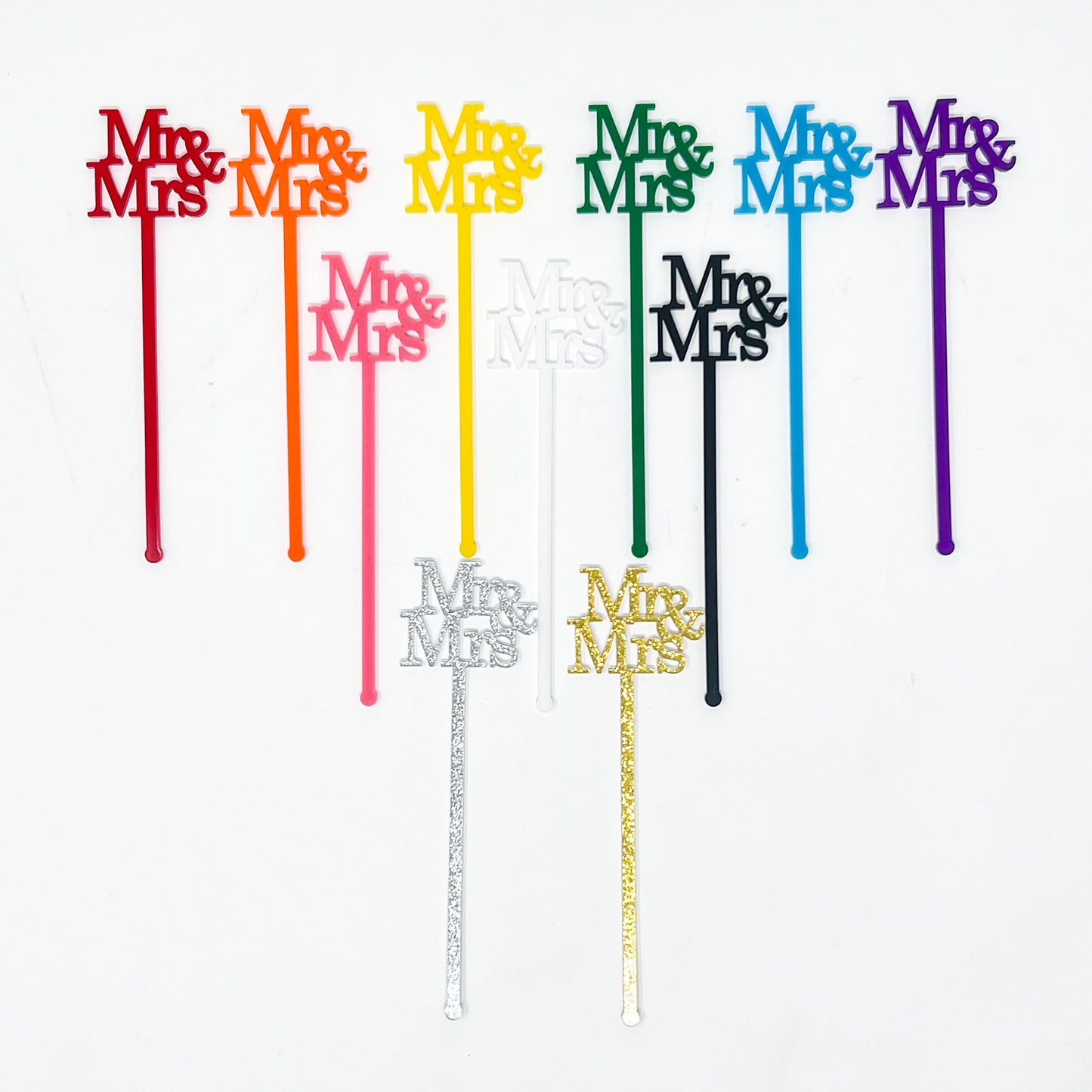 Mr. And Mrs. Block Stir Stick Set of 4