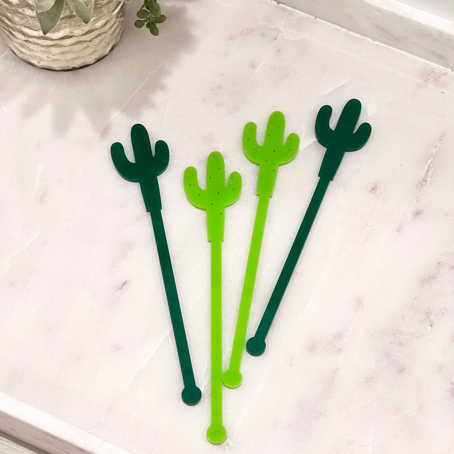 Cactus Stir Stick set of 4