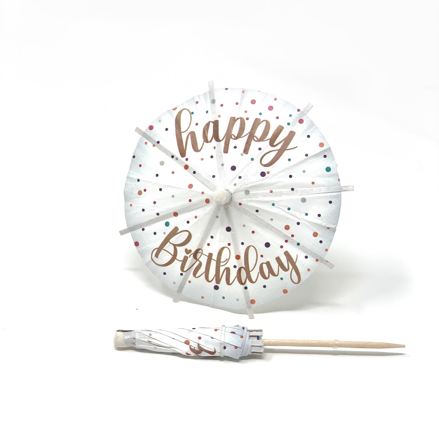 Birthday Dots Cocktail Umbrella