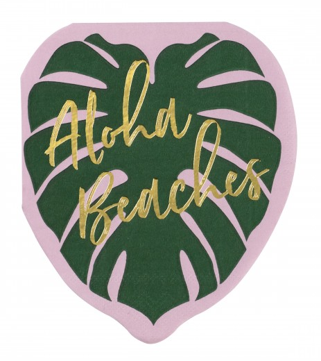 20 Ct Aloha Beaches - Beverage Napkin - The Tiny Umbrella