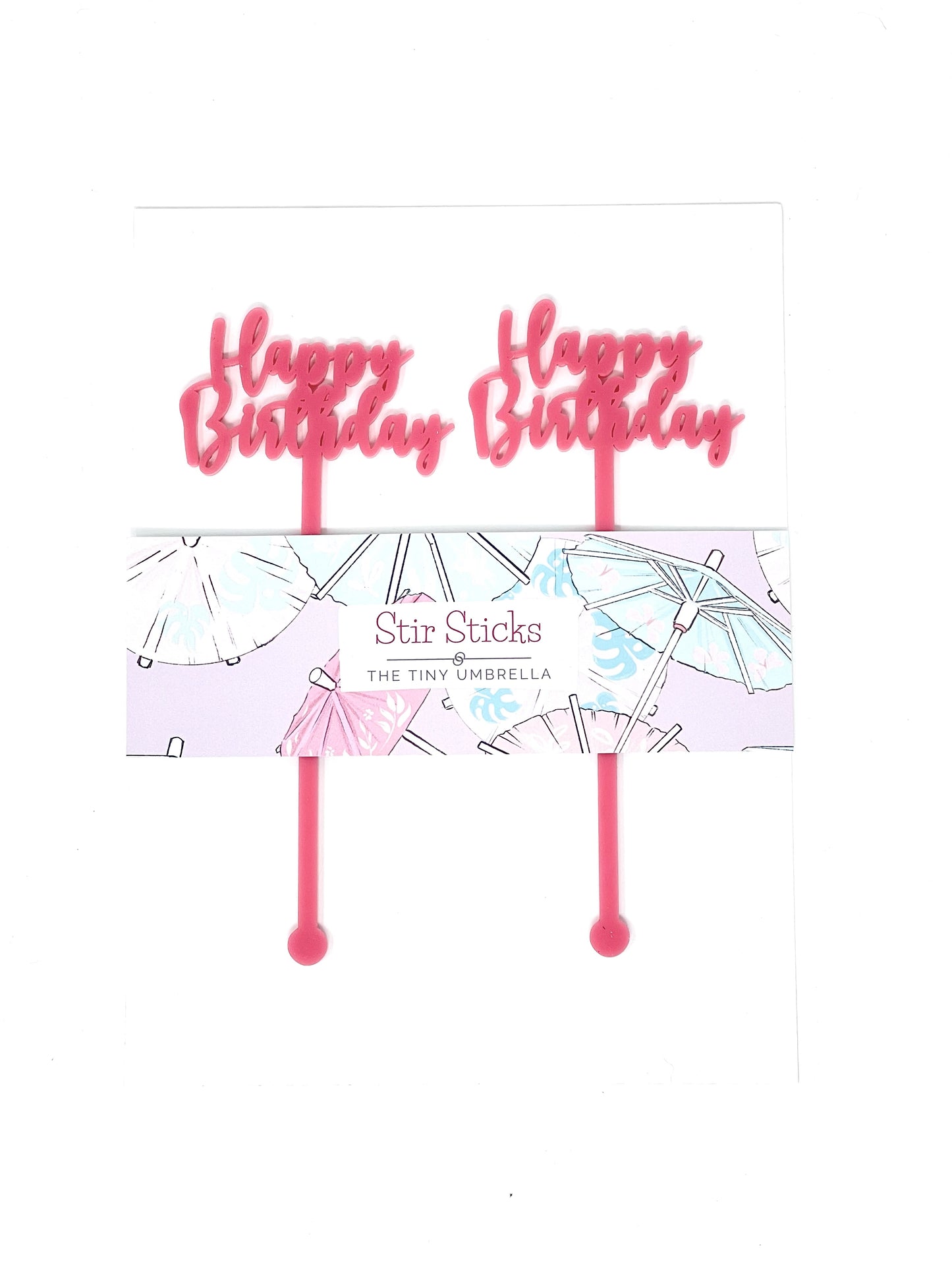 Happy Birthday Stir Stick Set of 4