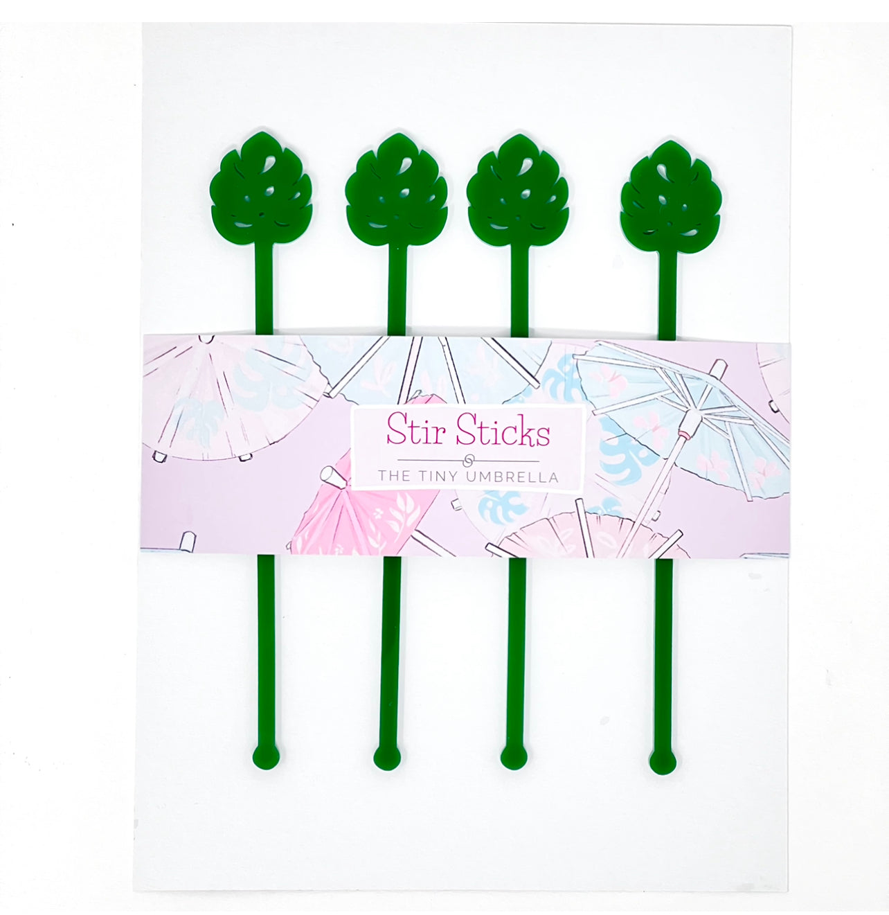 Monstera Stir Stick Set of 4