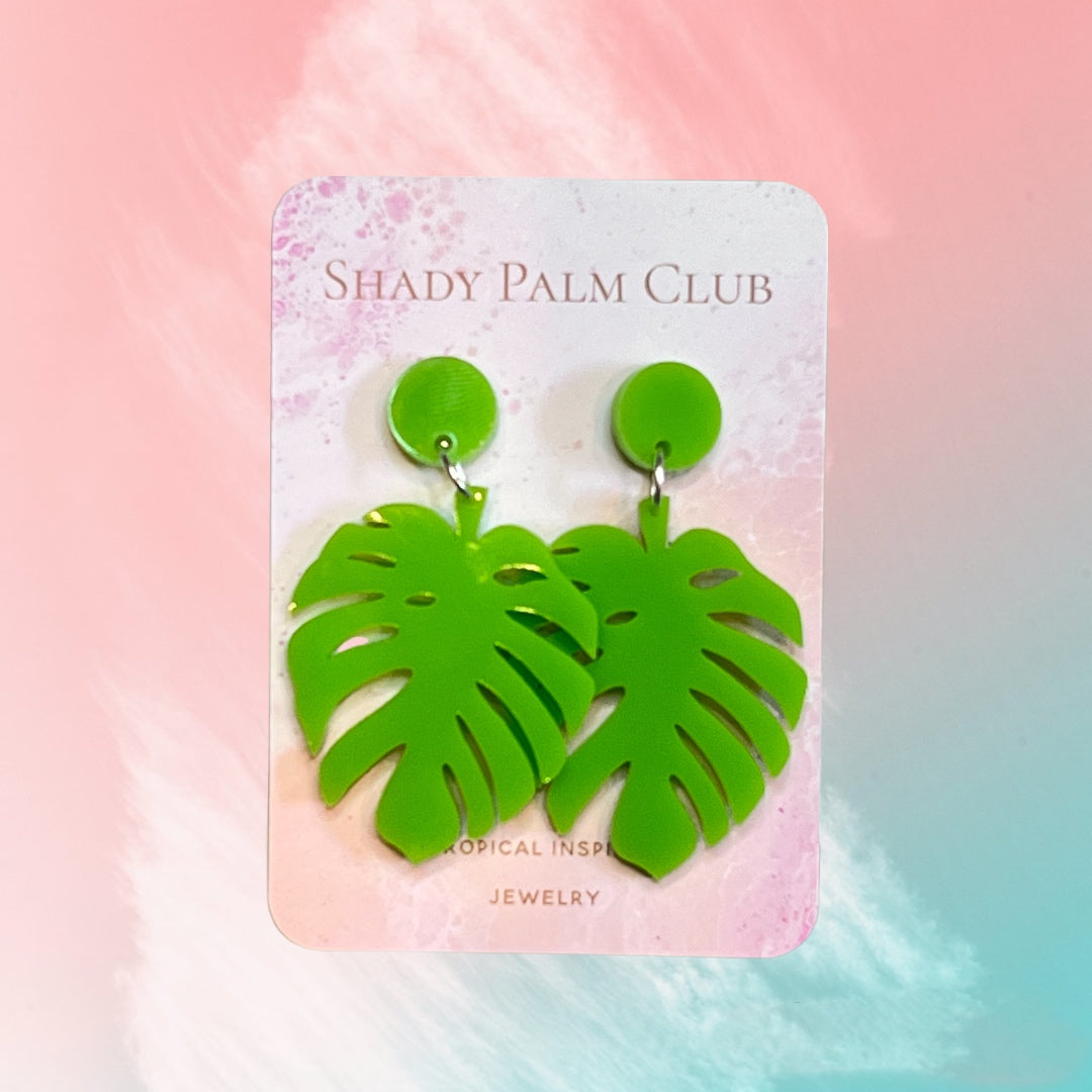 Monstera Leaf Earring