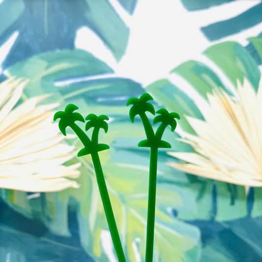 Palm Tree Stir Stick Set of 4