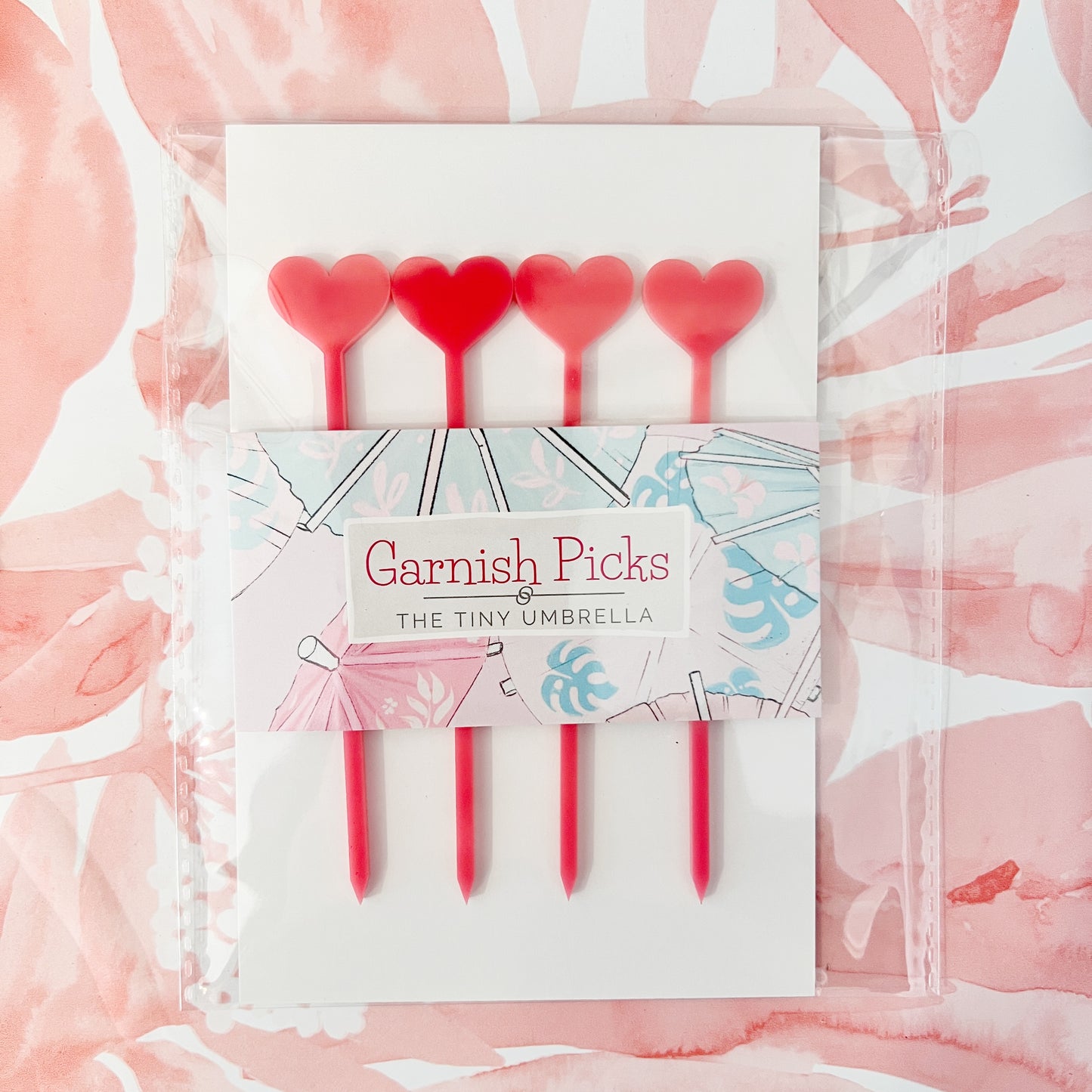 Heart Garnish Pick Set of 4