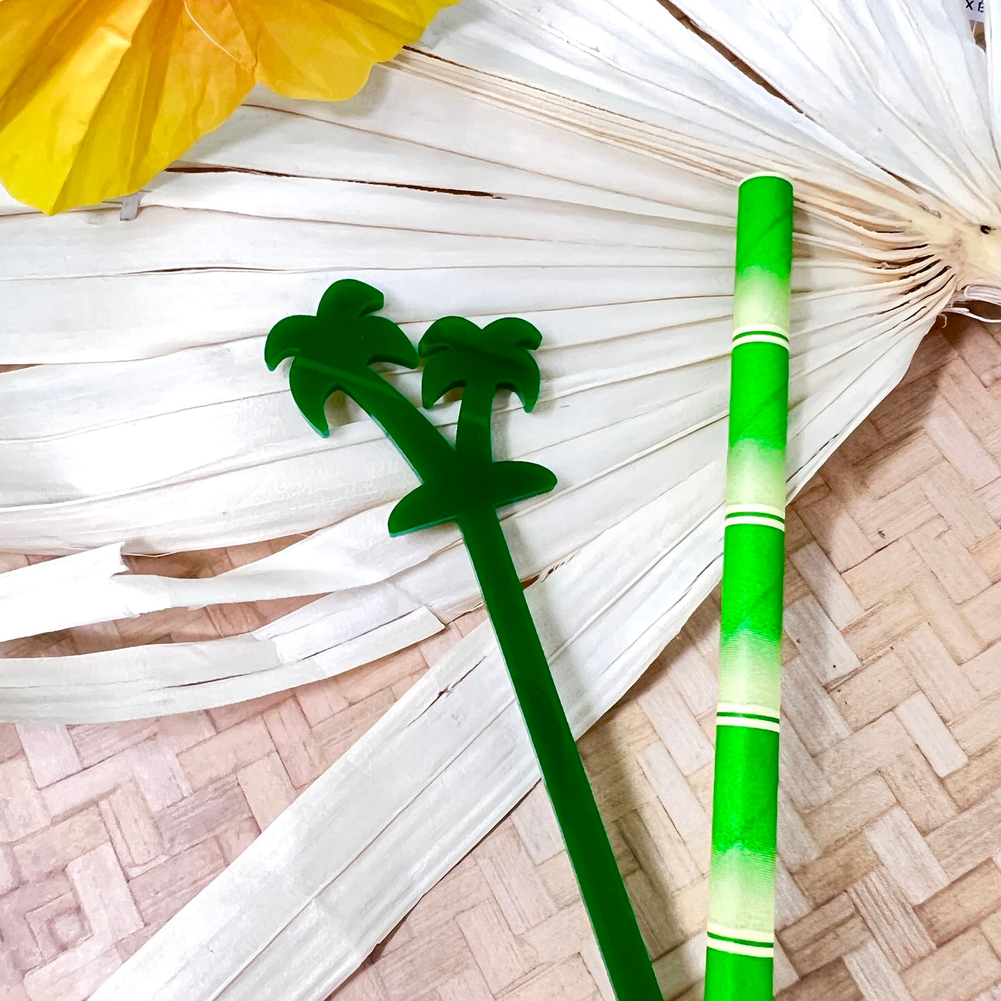 Palm Tree Stir Stick Set of 4