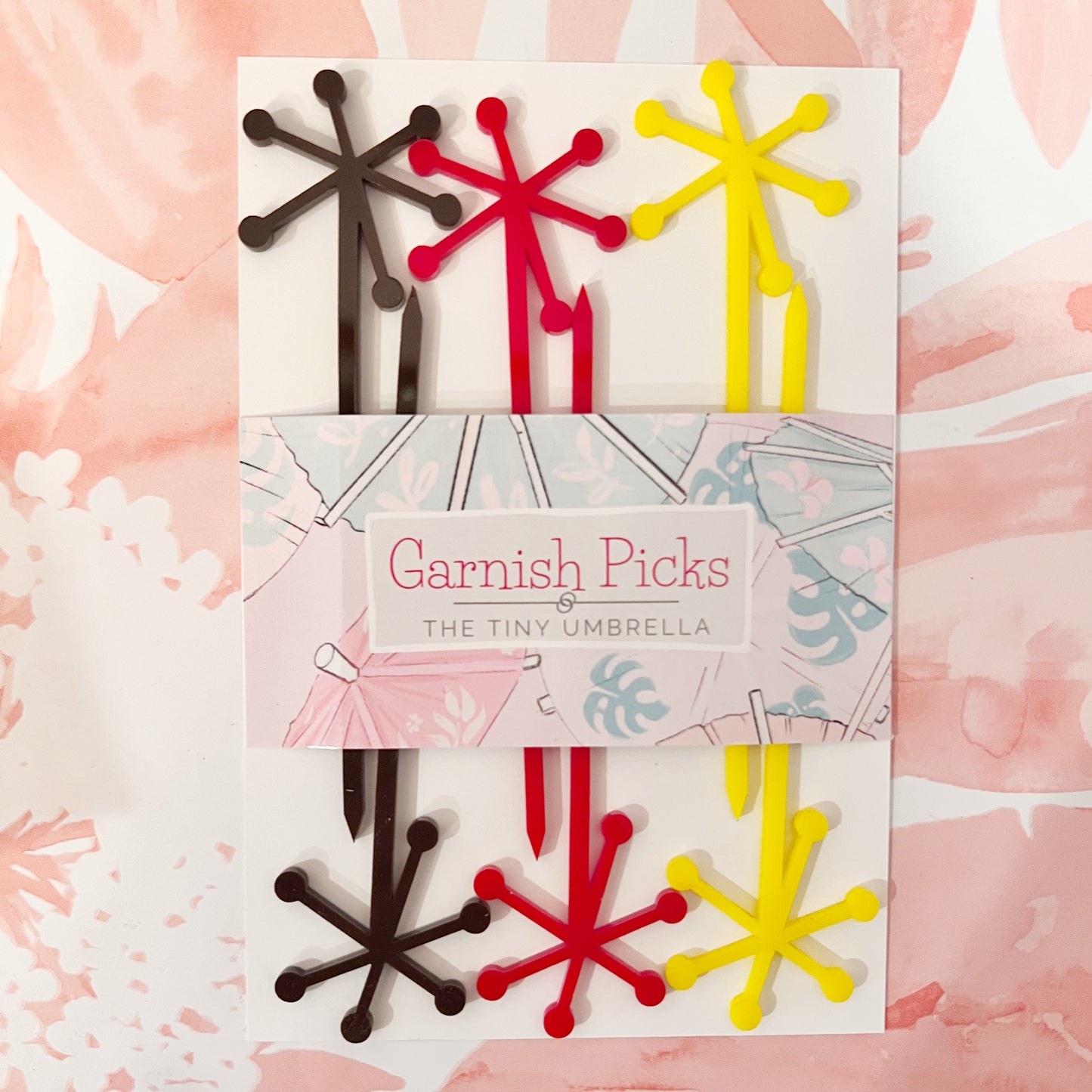 Starburst Midcentury Garnish Pick Set of 4