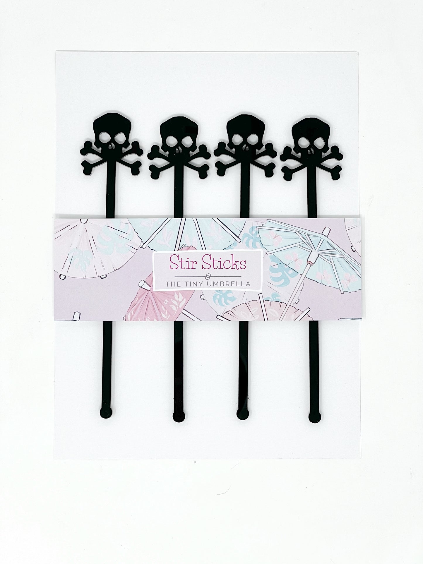 Pirate Skull Stir Stick Set of 4