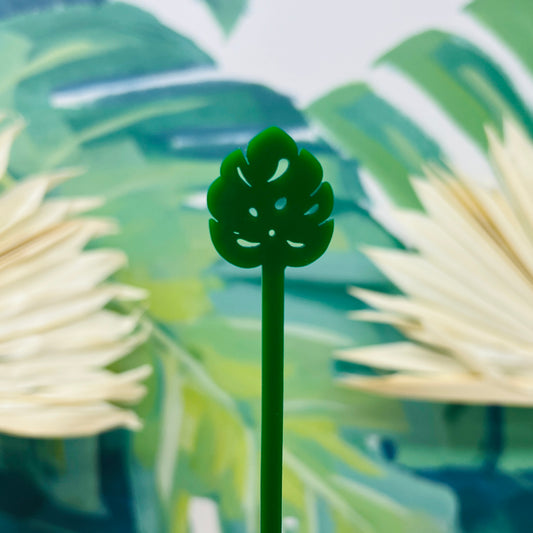 Monstera Stir Stick Set of 4