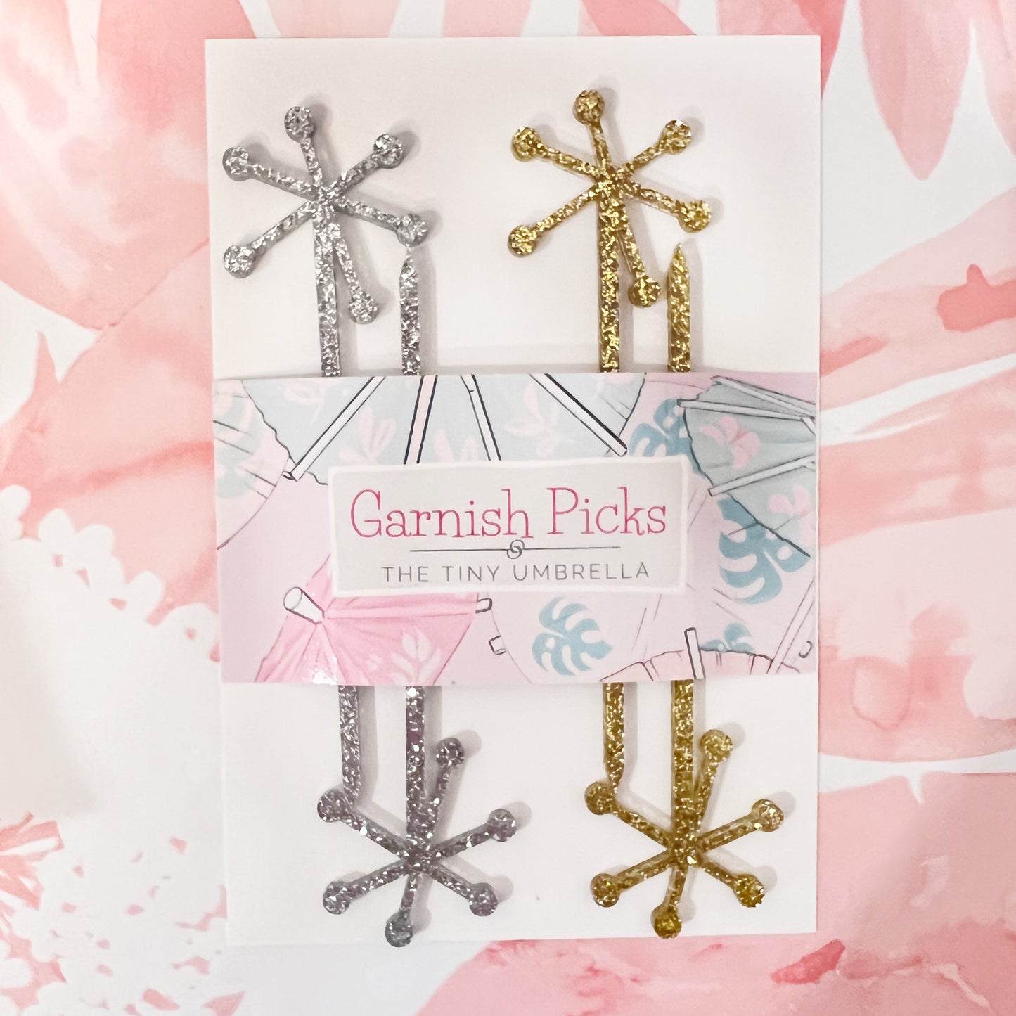 Starburst Midcentury Garnish Pick Set of 4