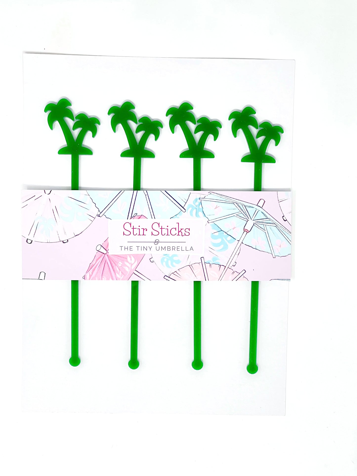 Palm Tree Stir Stick Set of 4