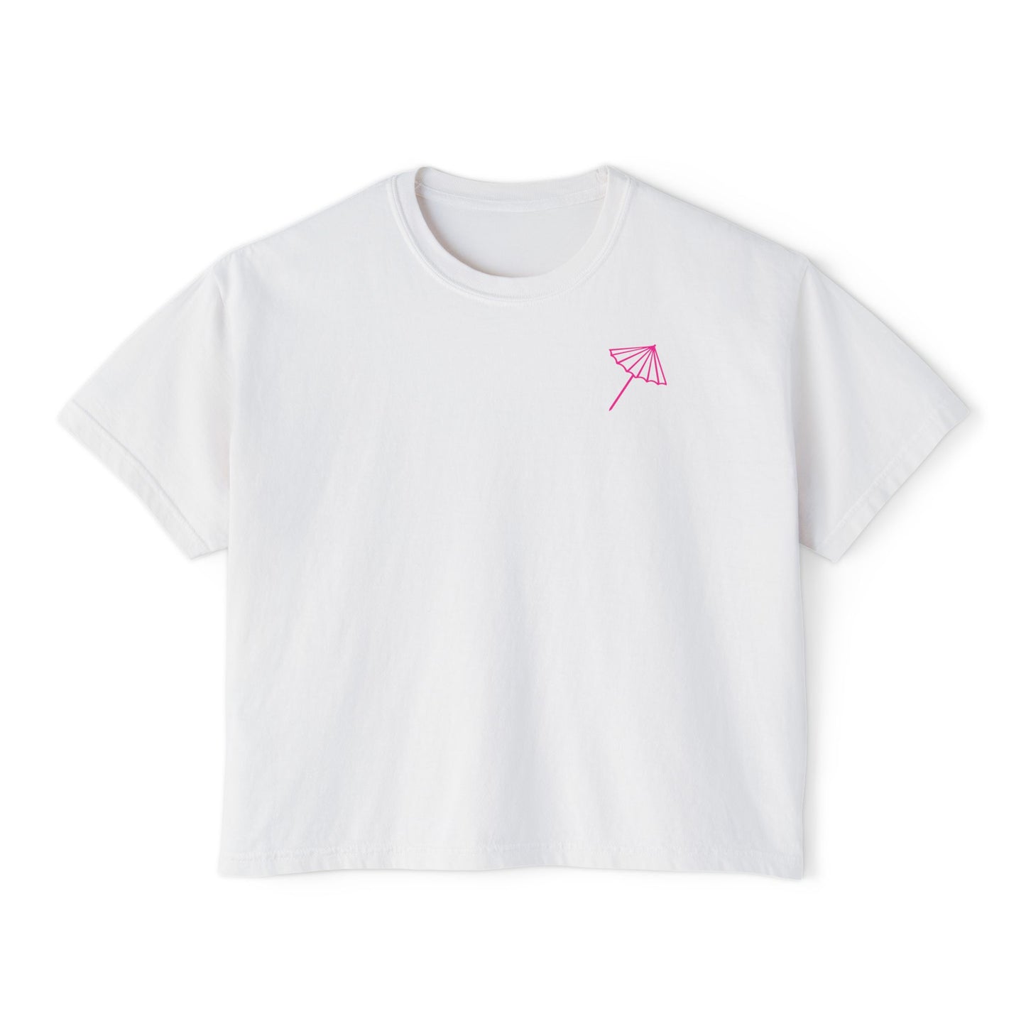 Shady Drink Club Boxy Tee — Pineapple Cocktail Graphic Women’s Shirt