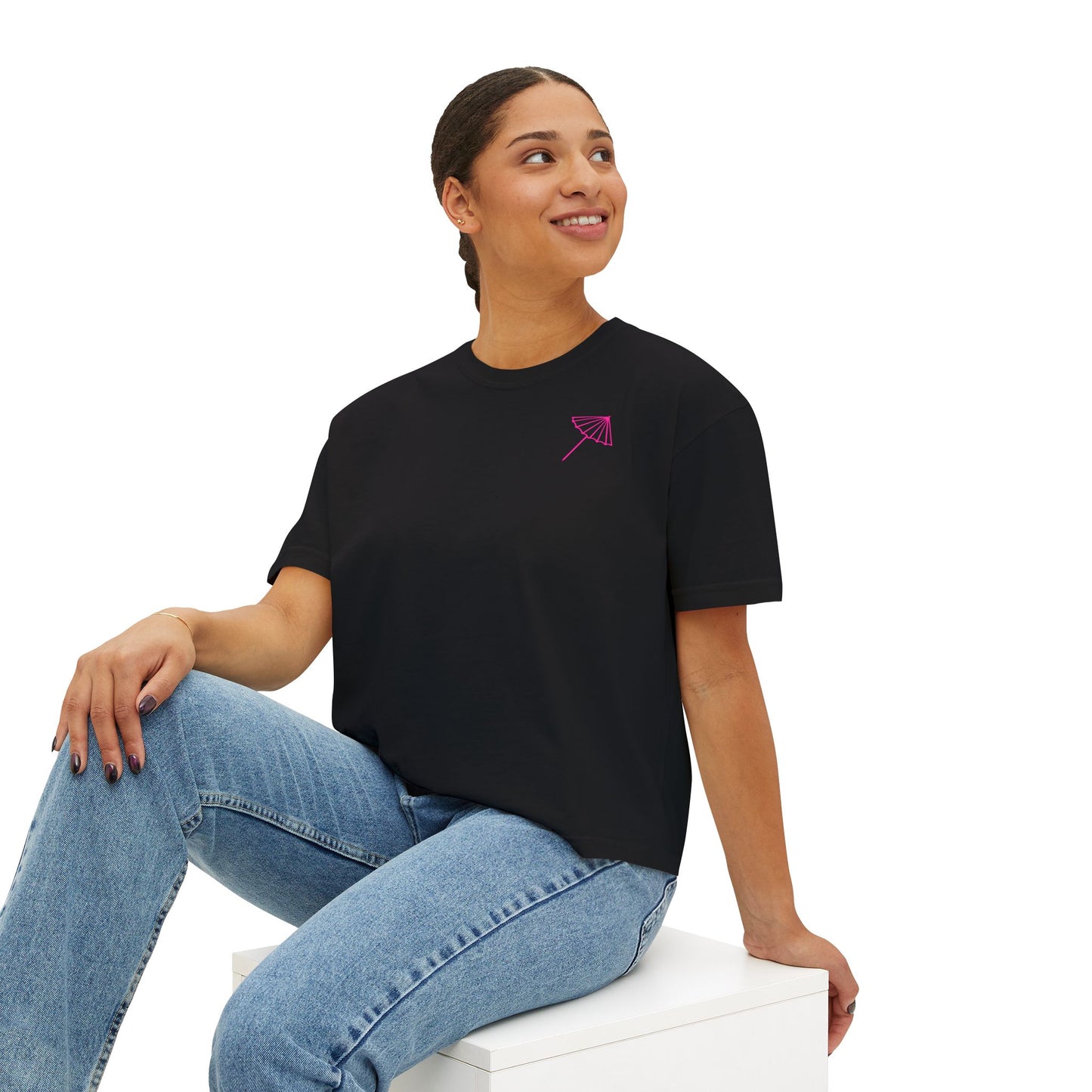 Shady Drink Club Boxy Tee — Pineapple Cocktail Graphic Women’s Shirt