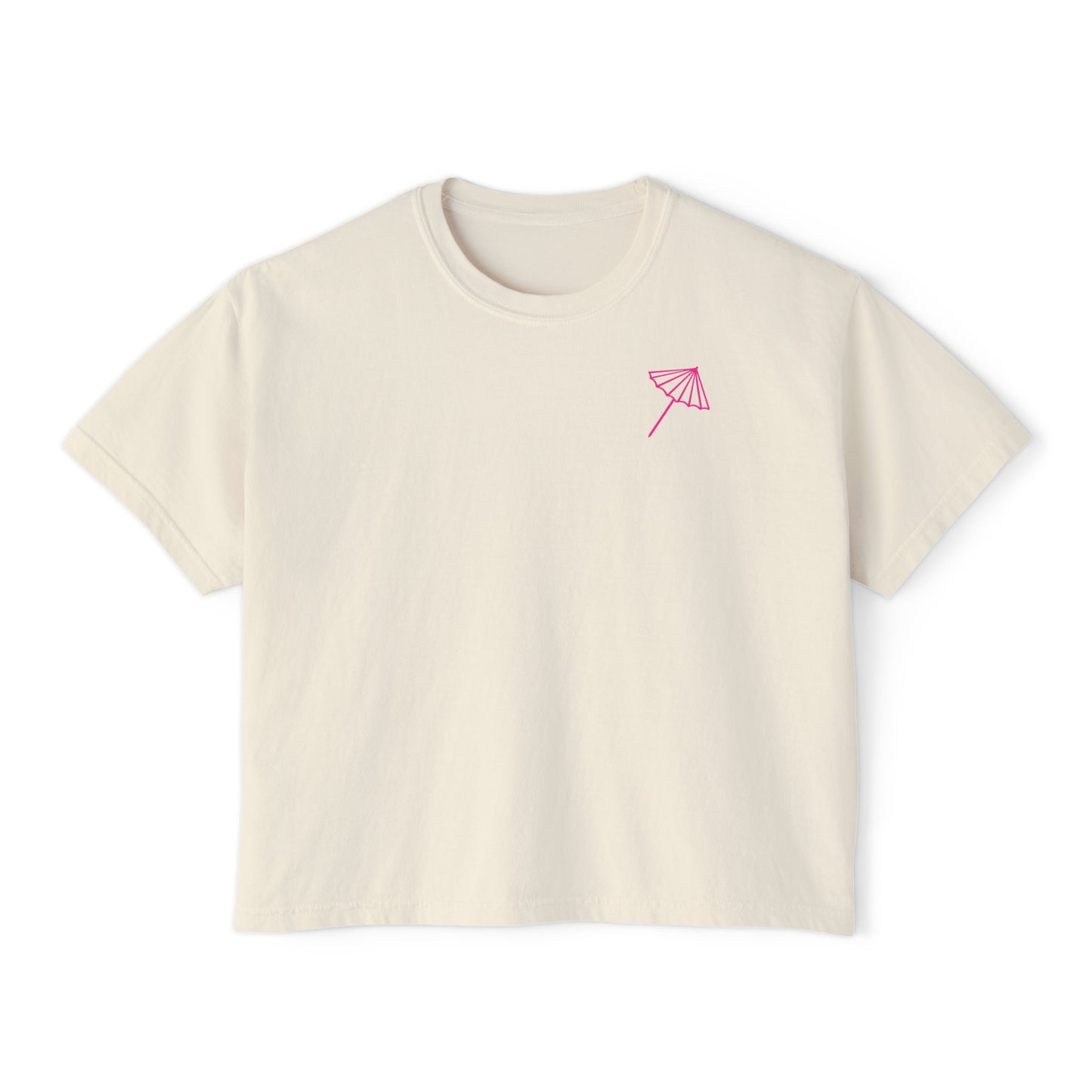 Shady Drink Club Boxy Tee — Pineapple Cocktail Graphic Women’s Shirt