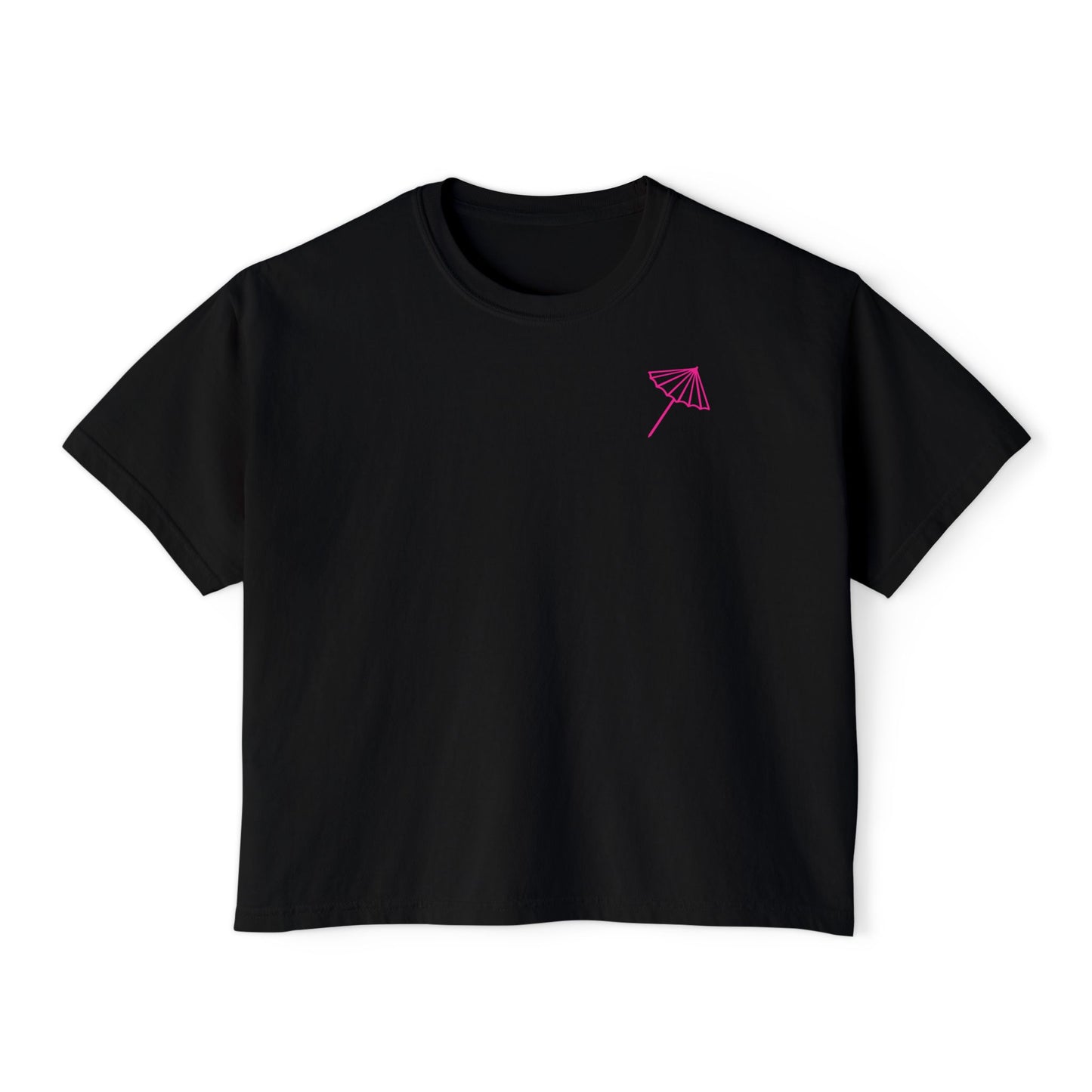 Shady Drink Club Boxy Tee — Pineapple Cocktail Graphic Women’s Shirt